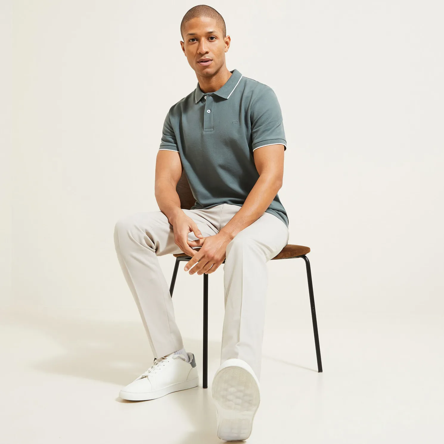 Polo in piquékatoen met korte mouwen