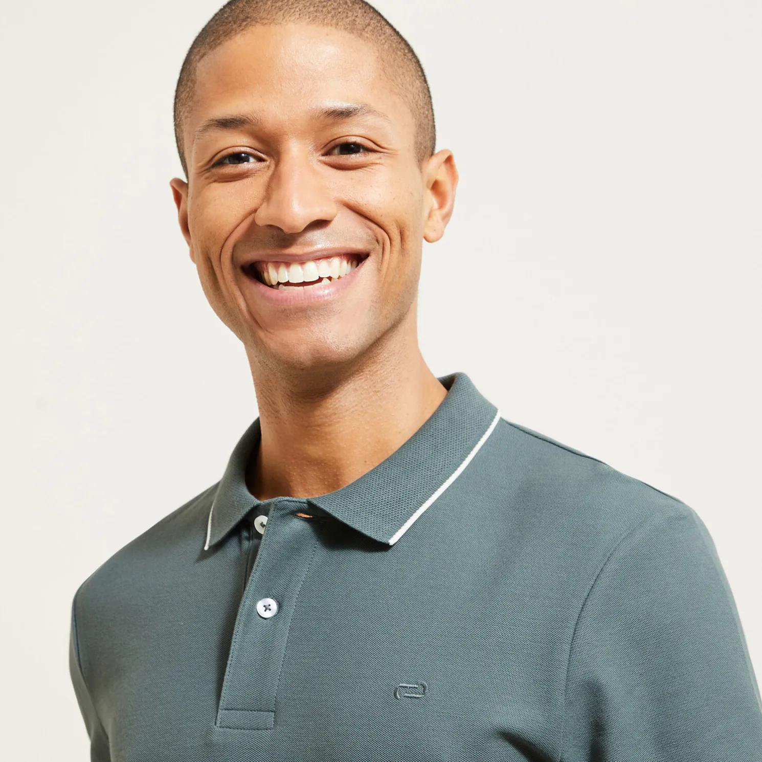 Polo in piquékatoen met korte mouwen