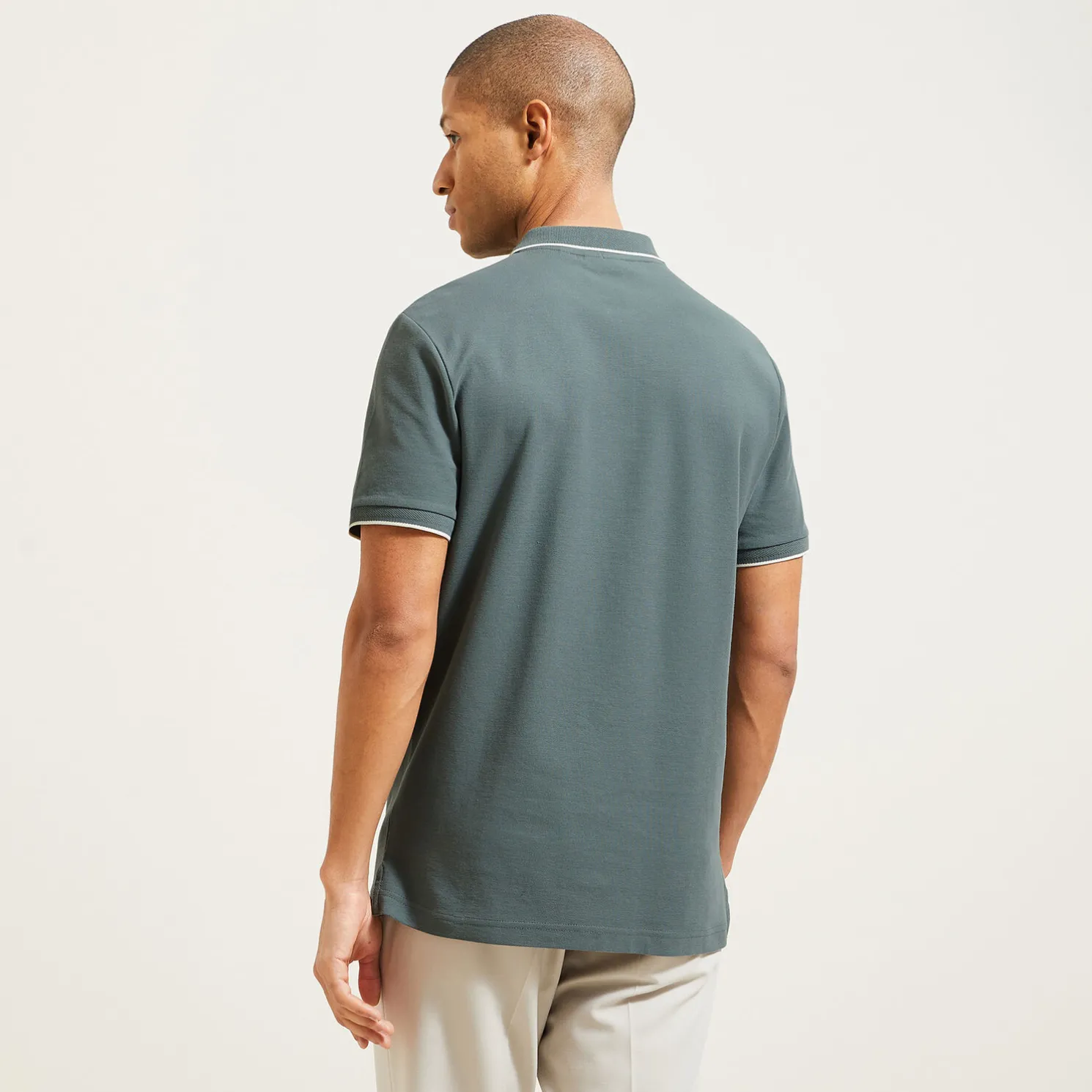 Polo in piquékatoen met korte mouwen