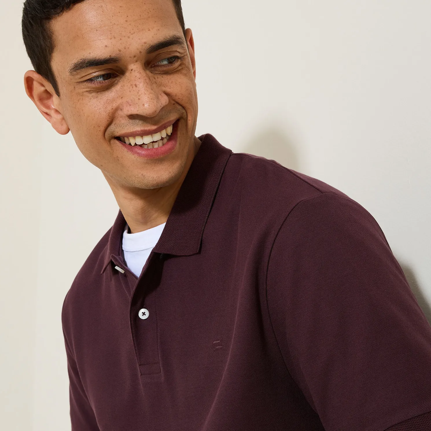 Polo in piquékatoen met korte mouwen