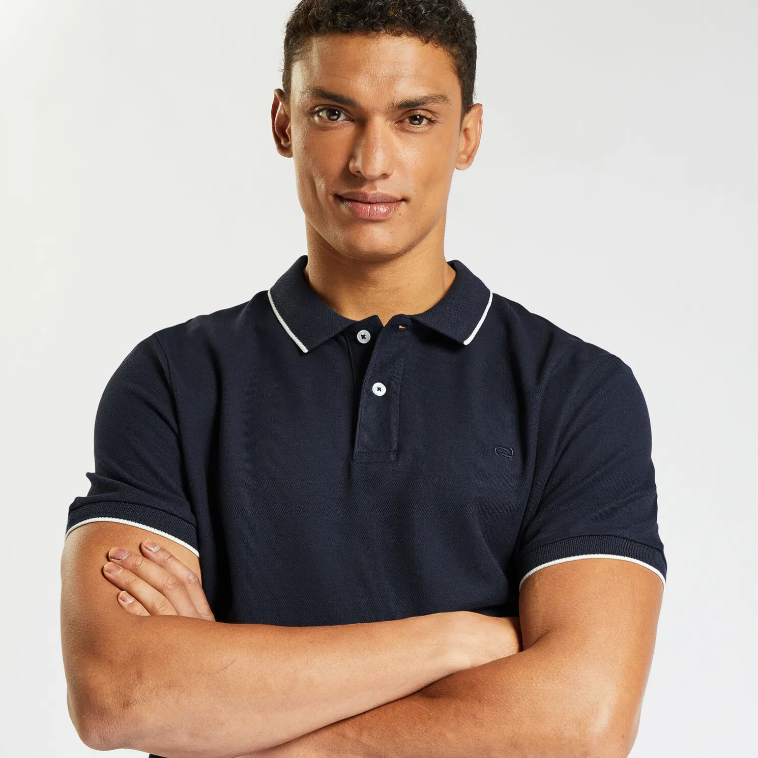 Polo in piquékatoen met korte mouwen