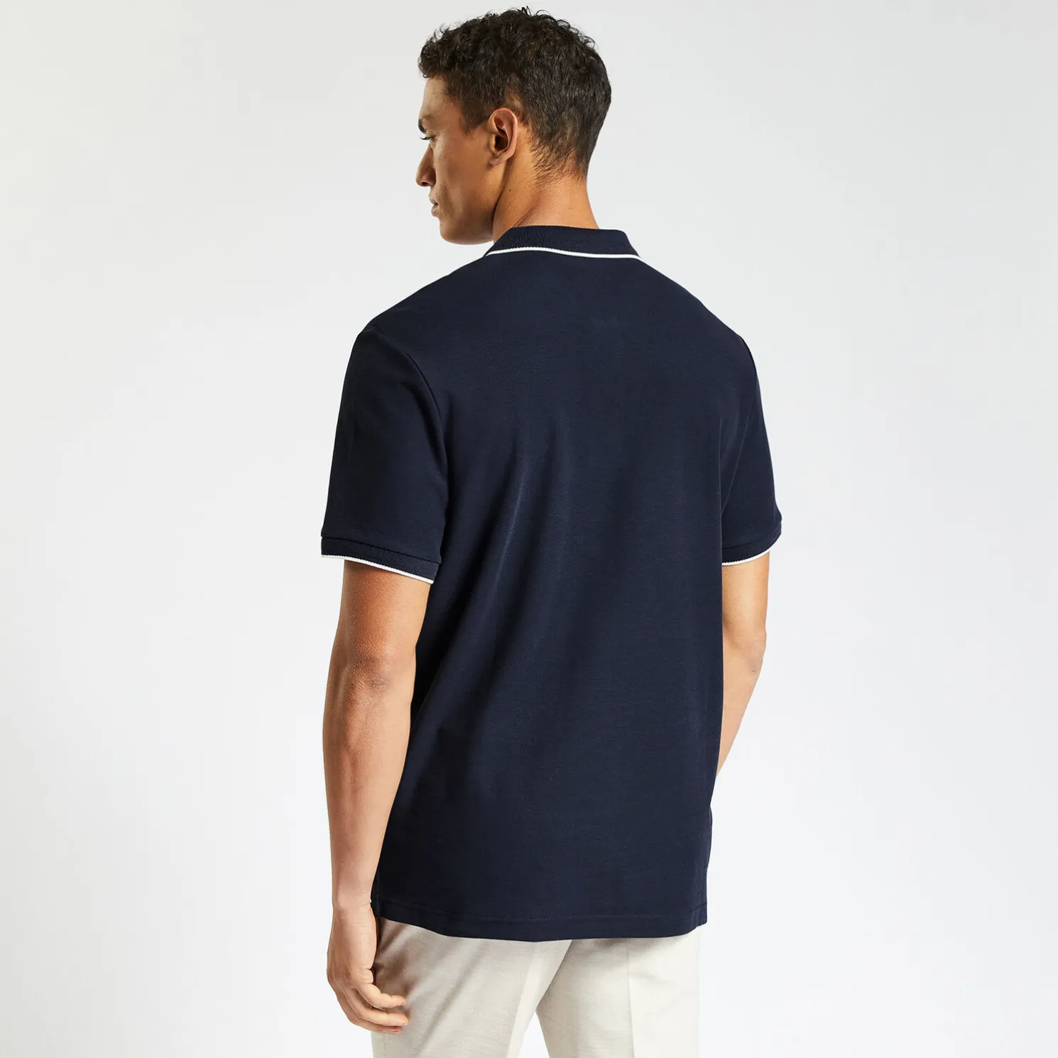 Polo in piquékatoen met korte mouwen