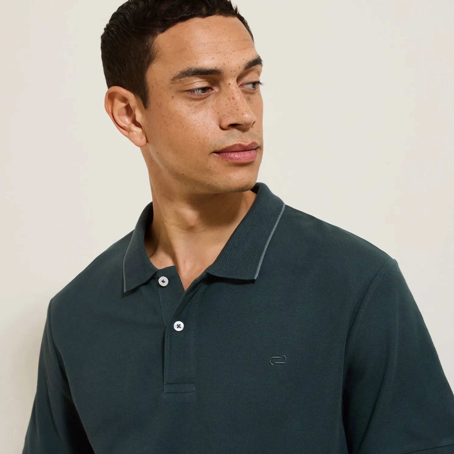 Polo in piquékatoen met korte mouwen