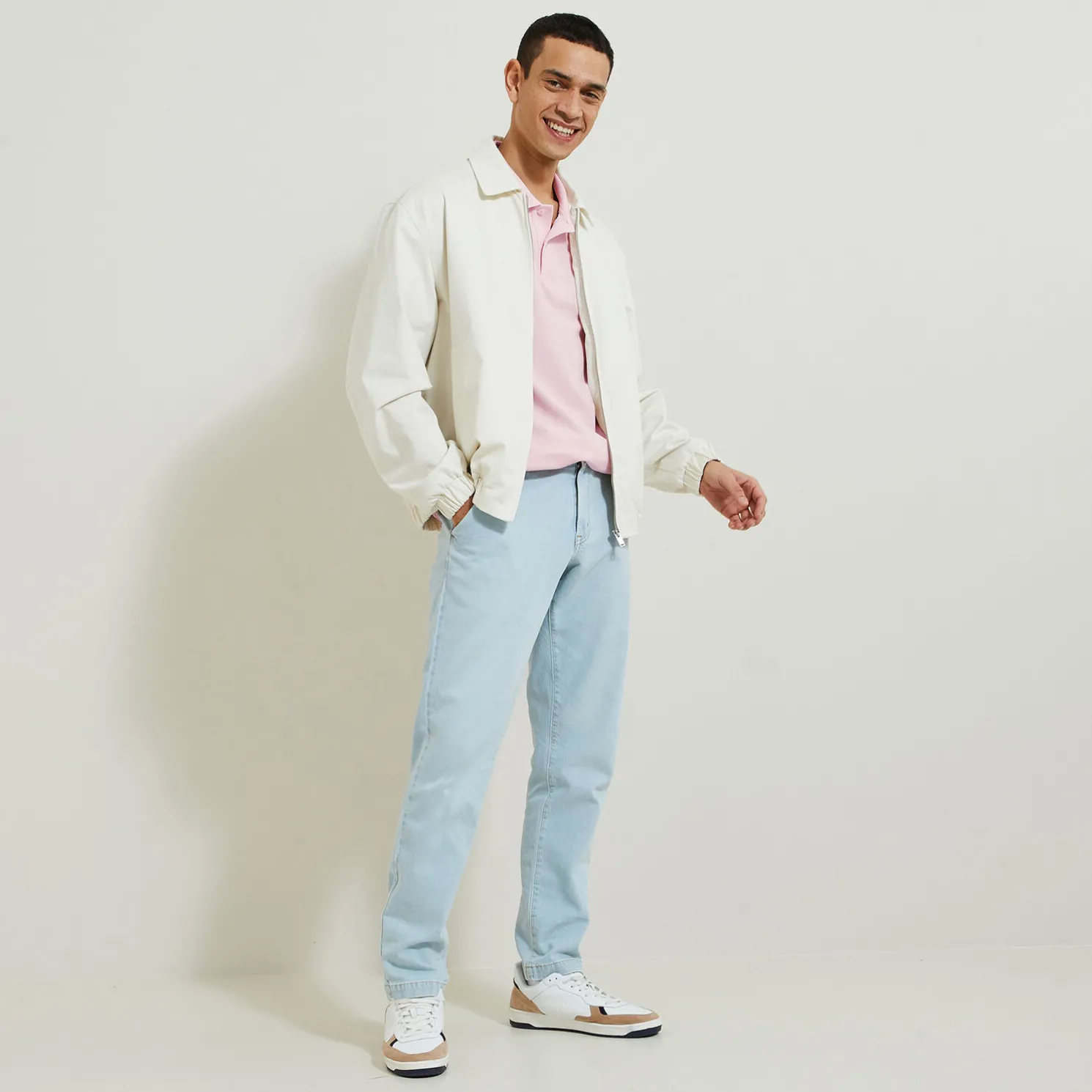 Polo in piquékatoen met korte mouwen