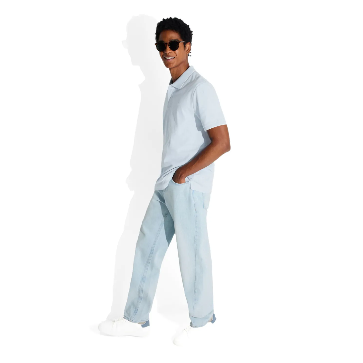 Polo in piquékatoen met korte mouwen