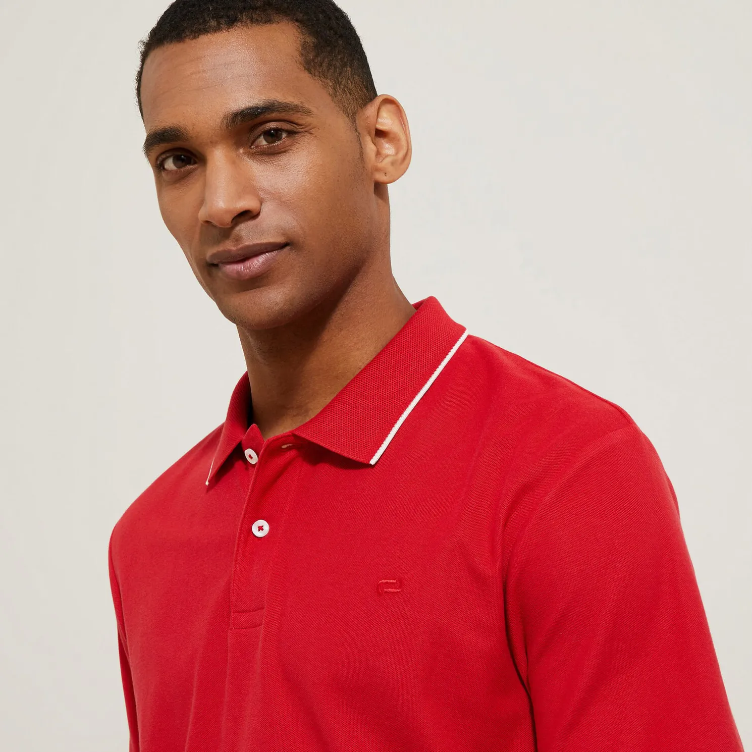 Polo in piquékatoen met korte mouwen