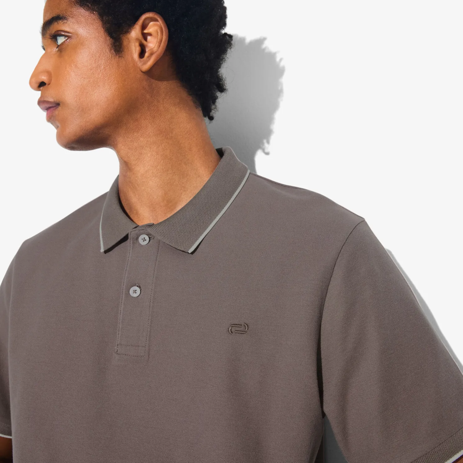 Polo in piquékatoen met korte mouwen