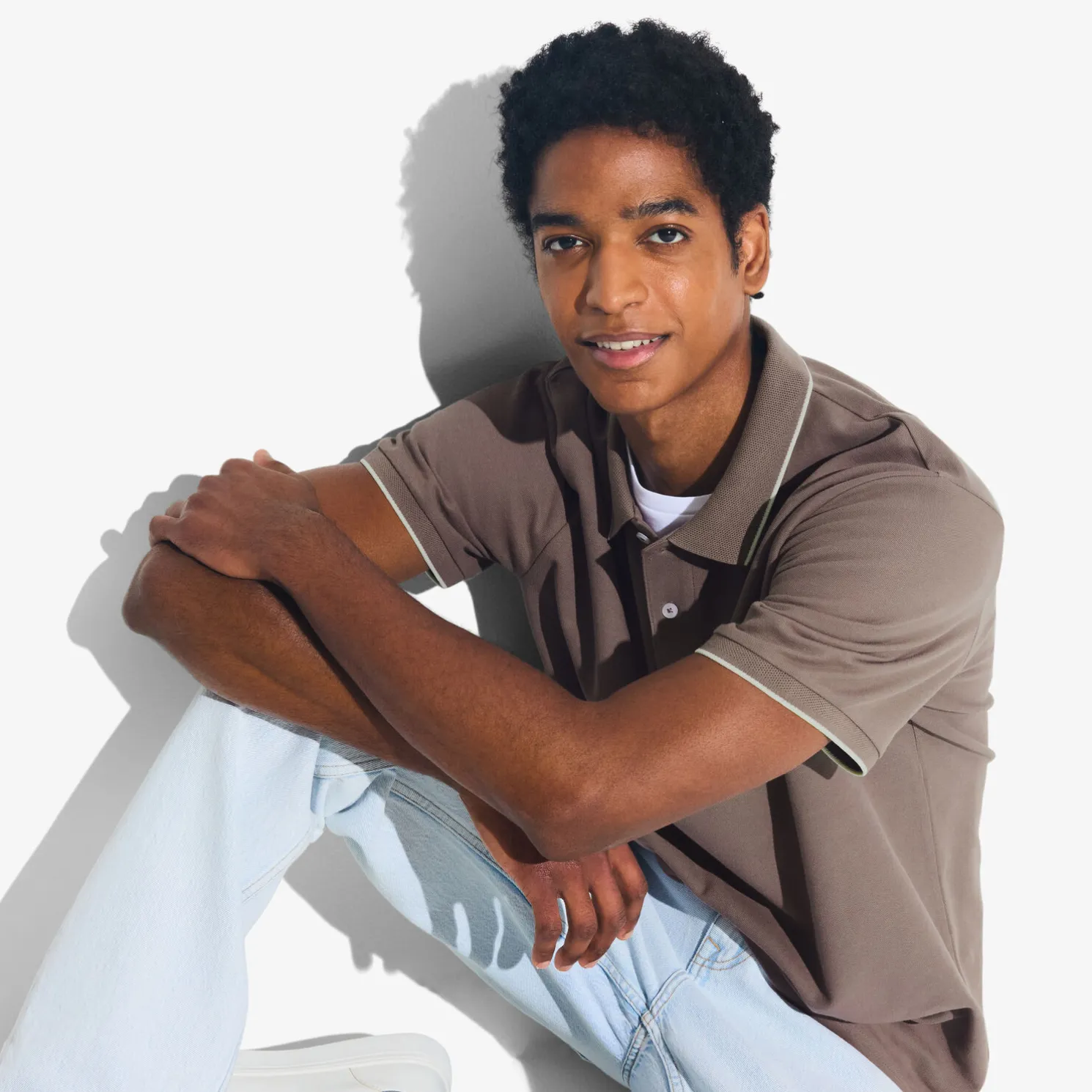 Polo in piquékatoen met korte mouwen