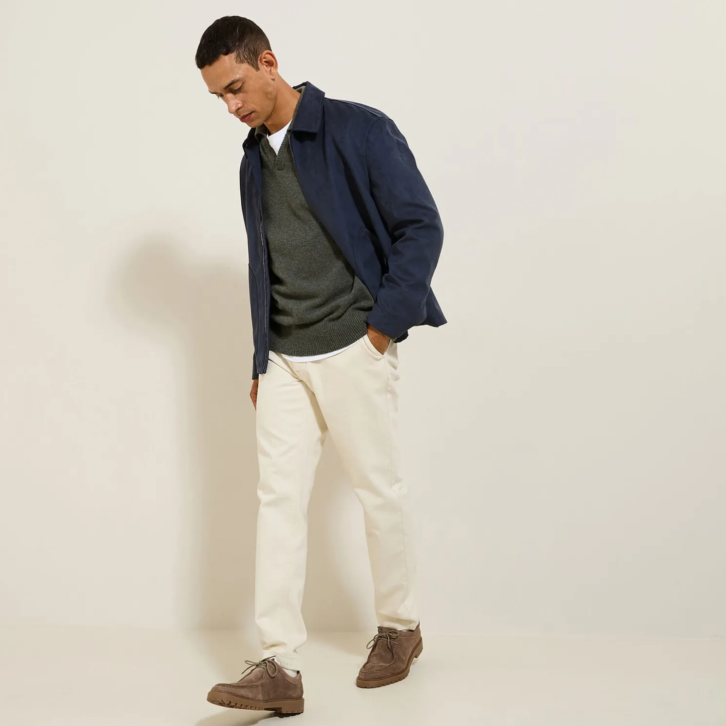 Polo in tricot met resortkraag