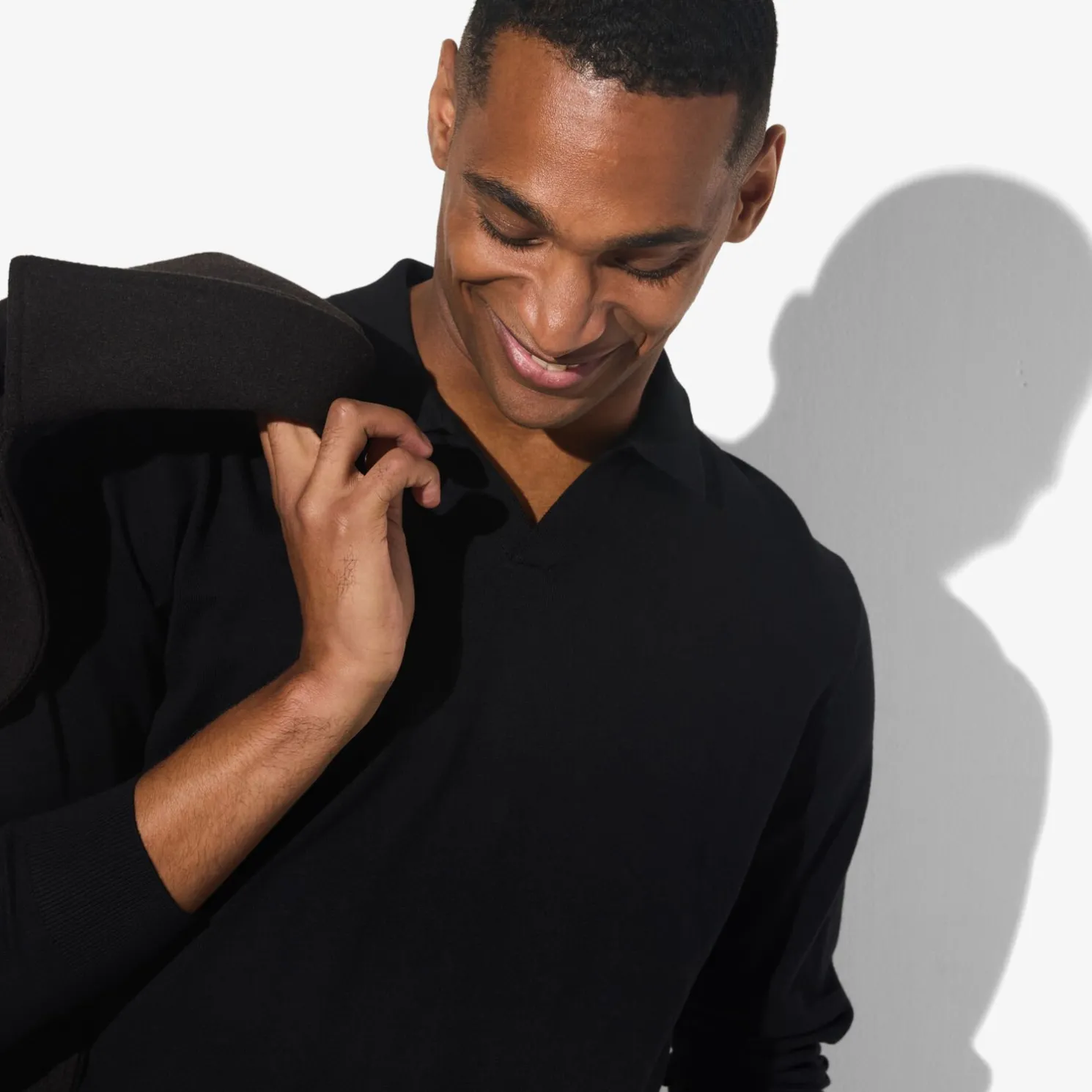 Polo in tricot met resortkraag