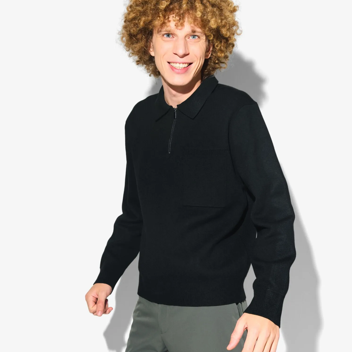 Polo in tricot met ritskraag assortiment performan