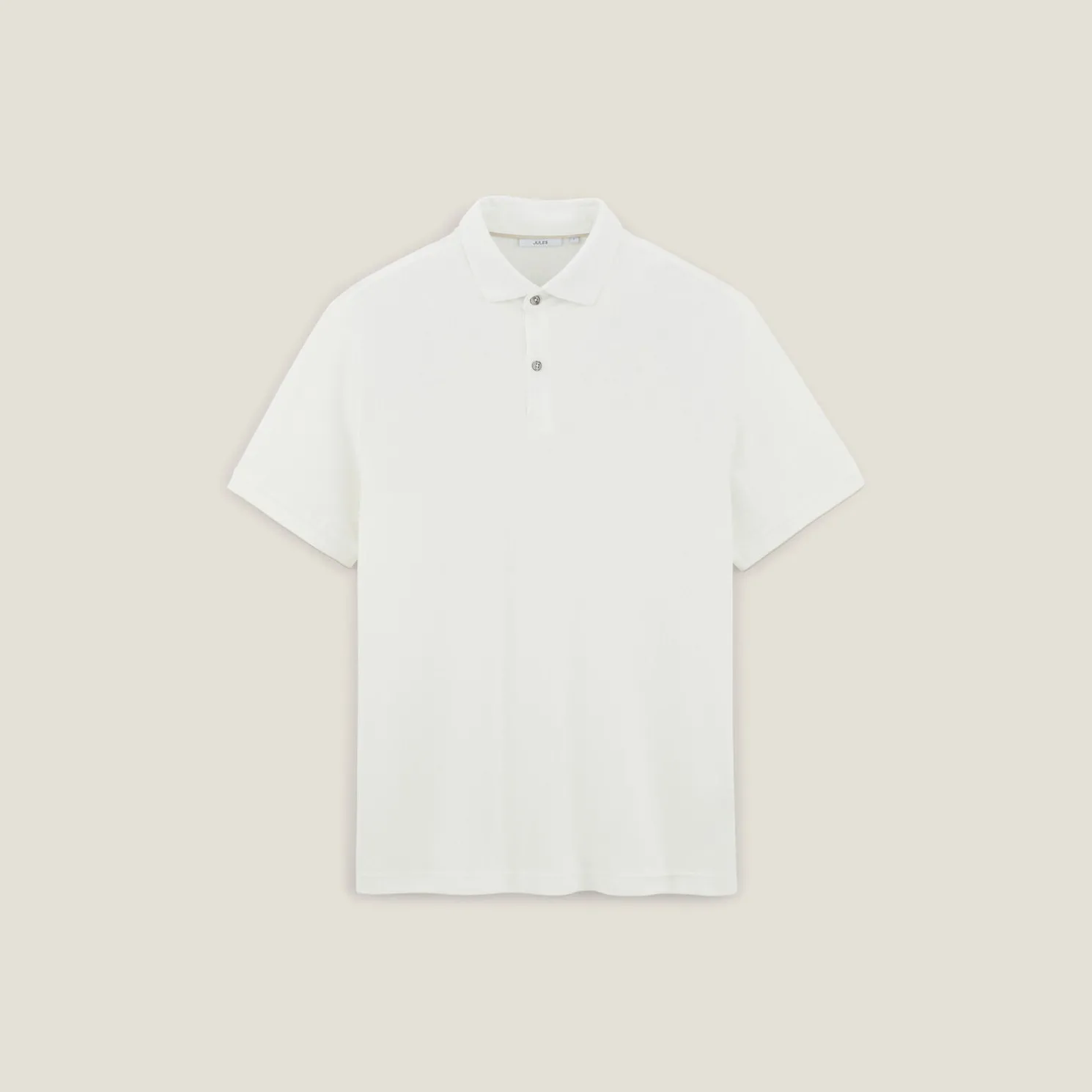 Polo met korte mouwen, visgraatmotief en Italiaans