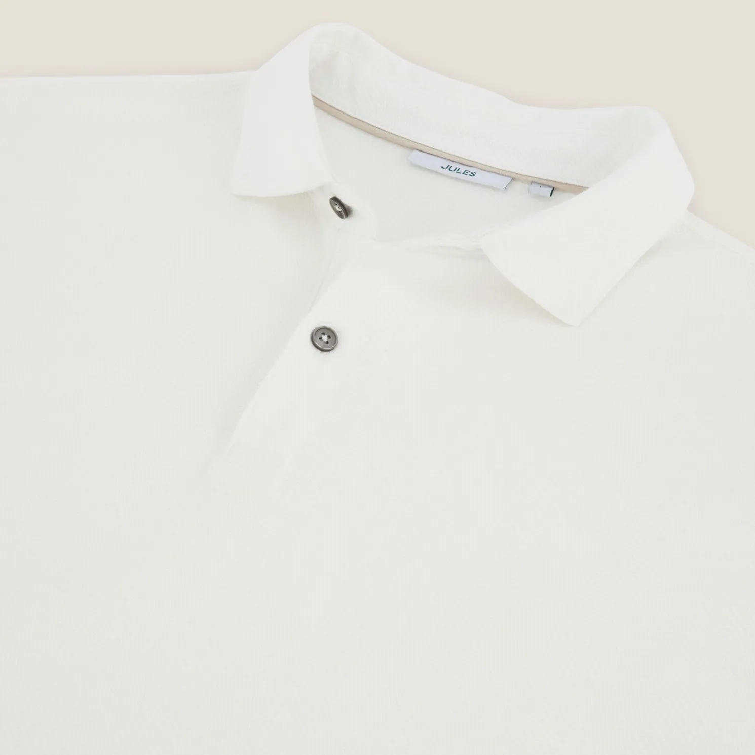 Polo met korte mouwen, visgraatmotief en Italiaans