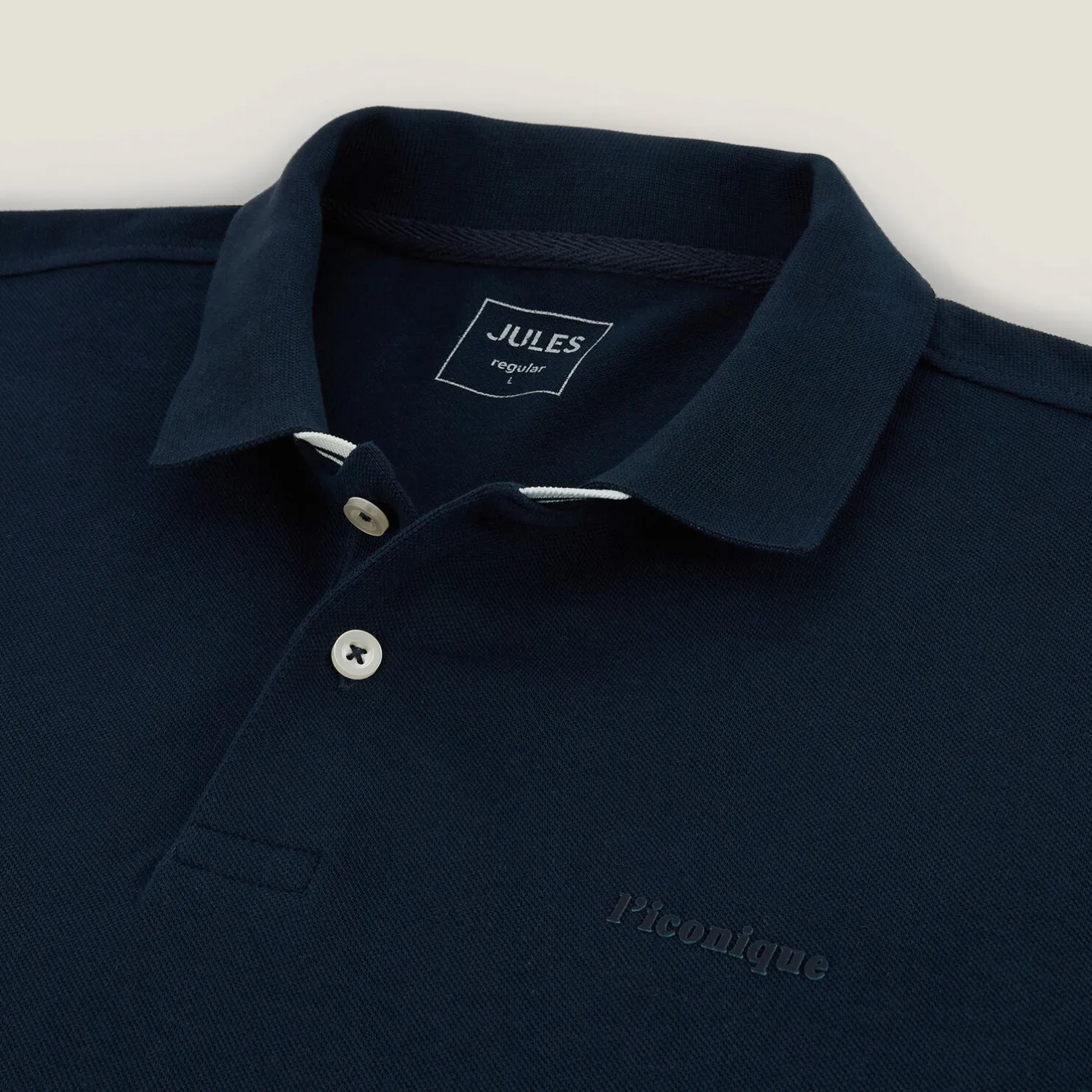 Polo met korte mouwen en borstprint