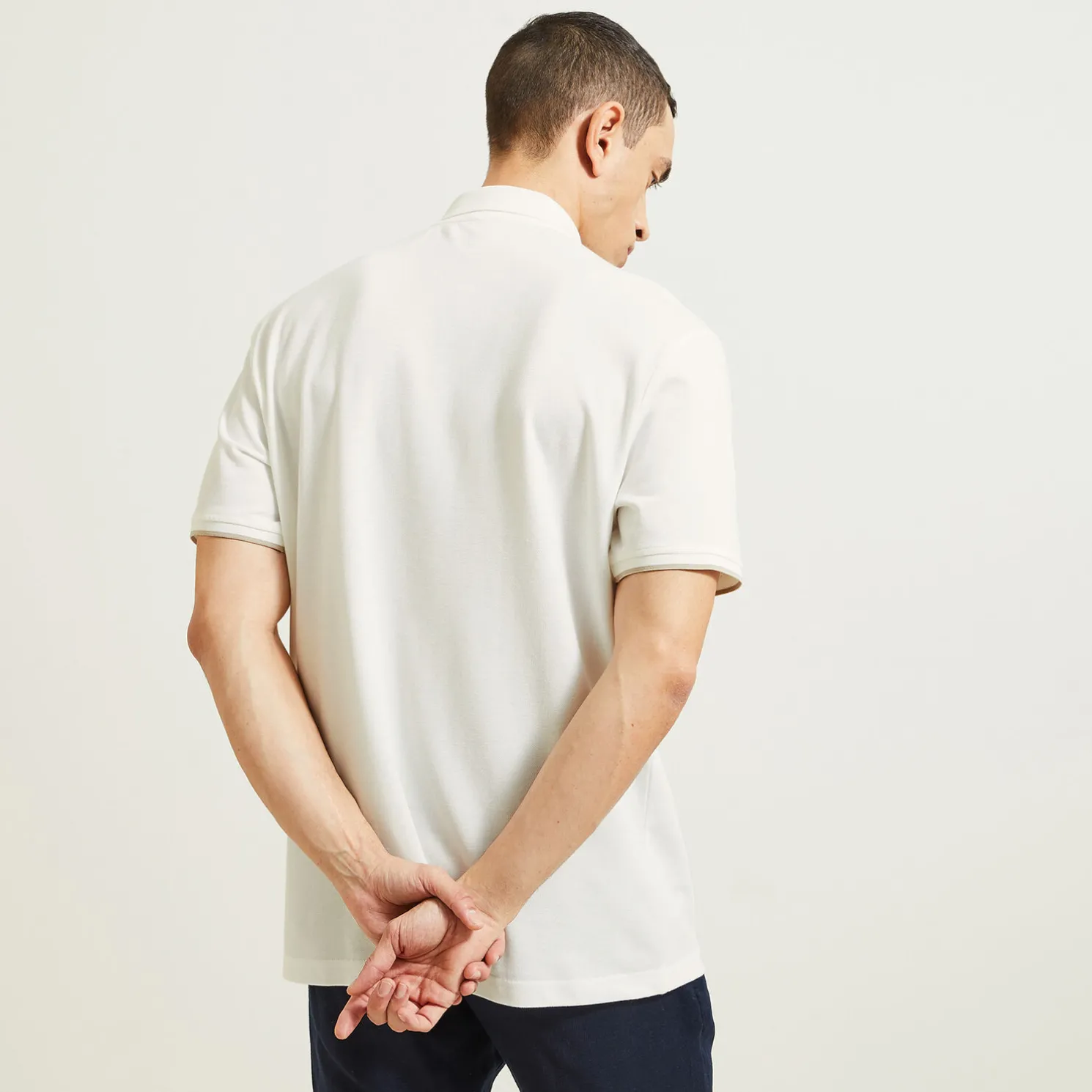 Polo met korte mouwen en borstprint