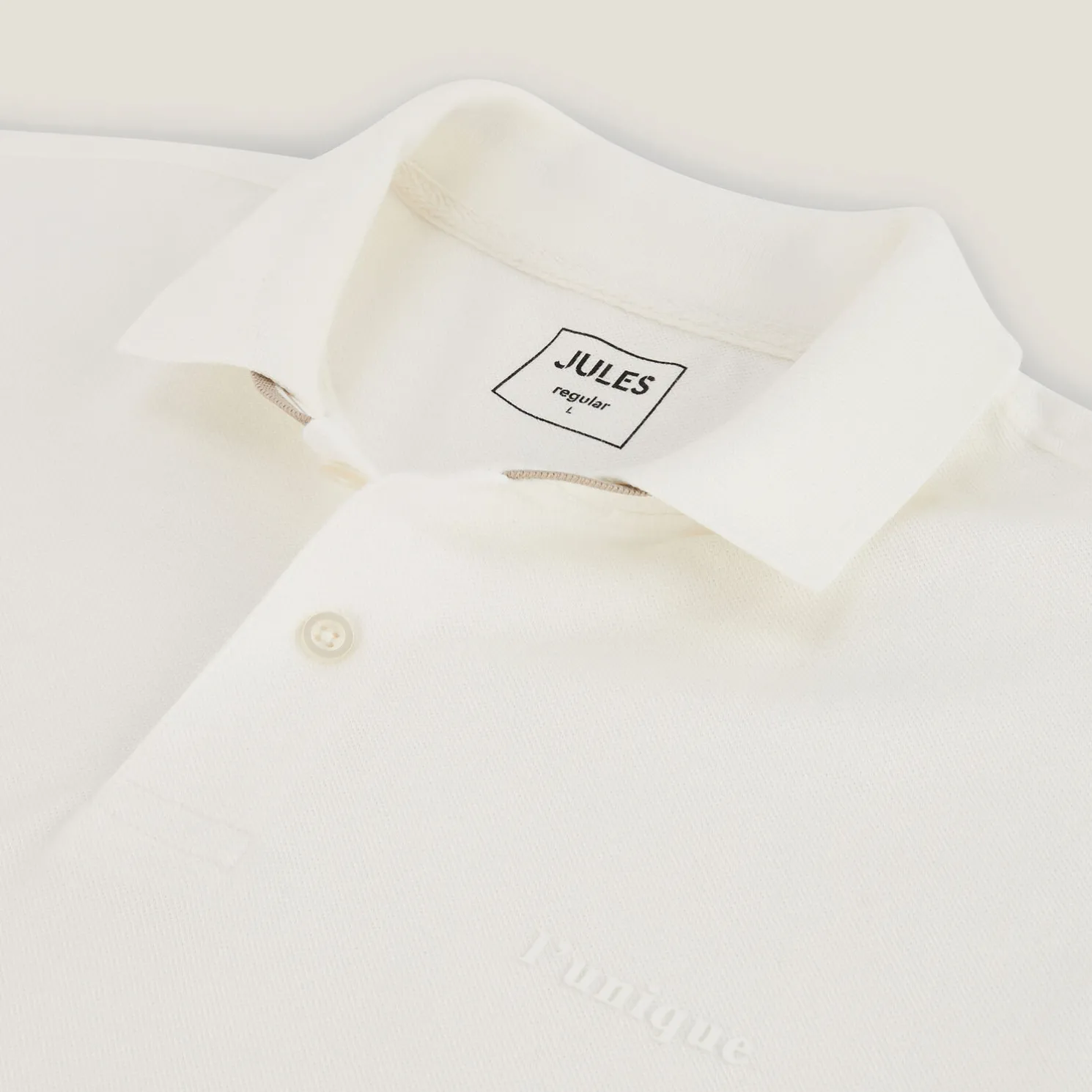 Polo met korte mouwen en borstprint