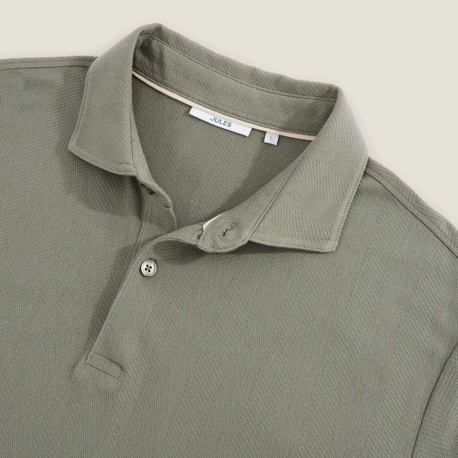 Polo met korte mouwen, visgraatmotief en Italiaans