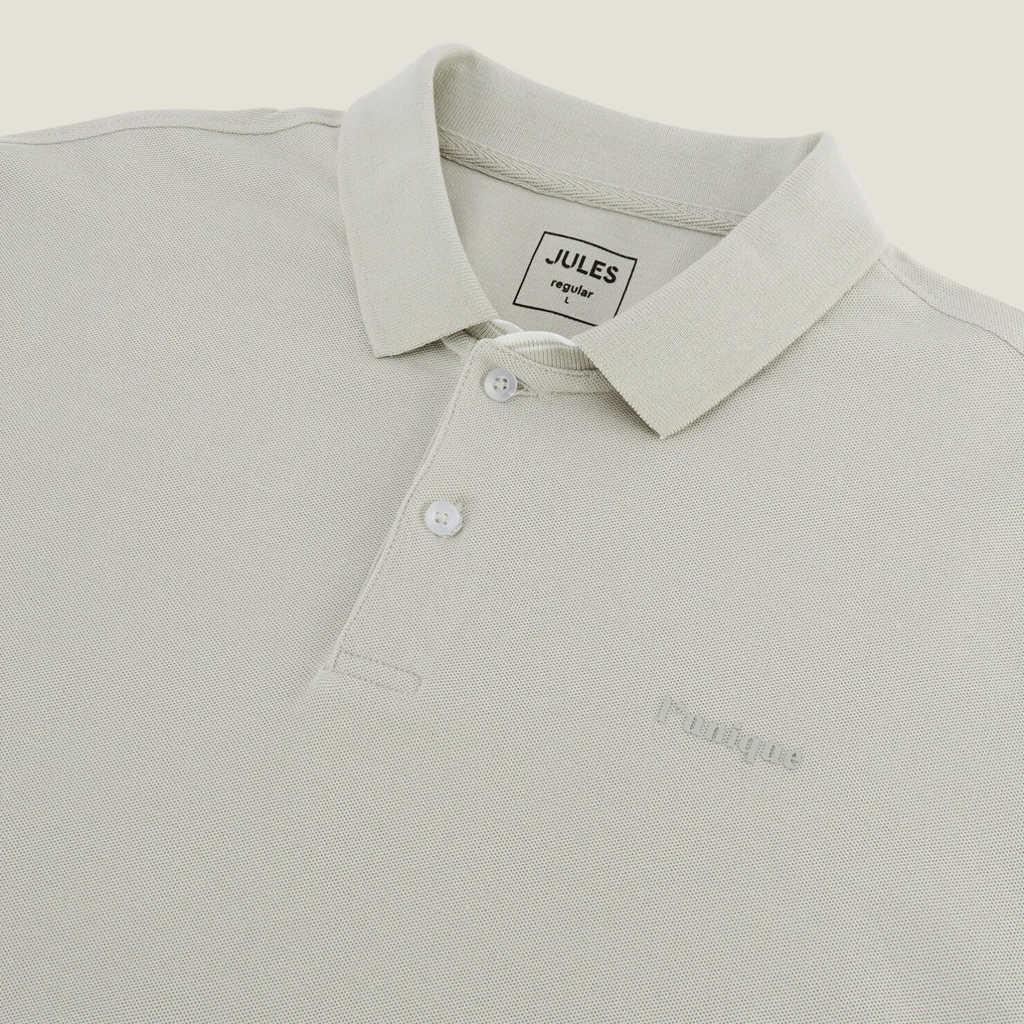 Polo met korte mouwen en borstprint