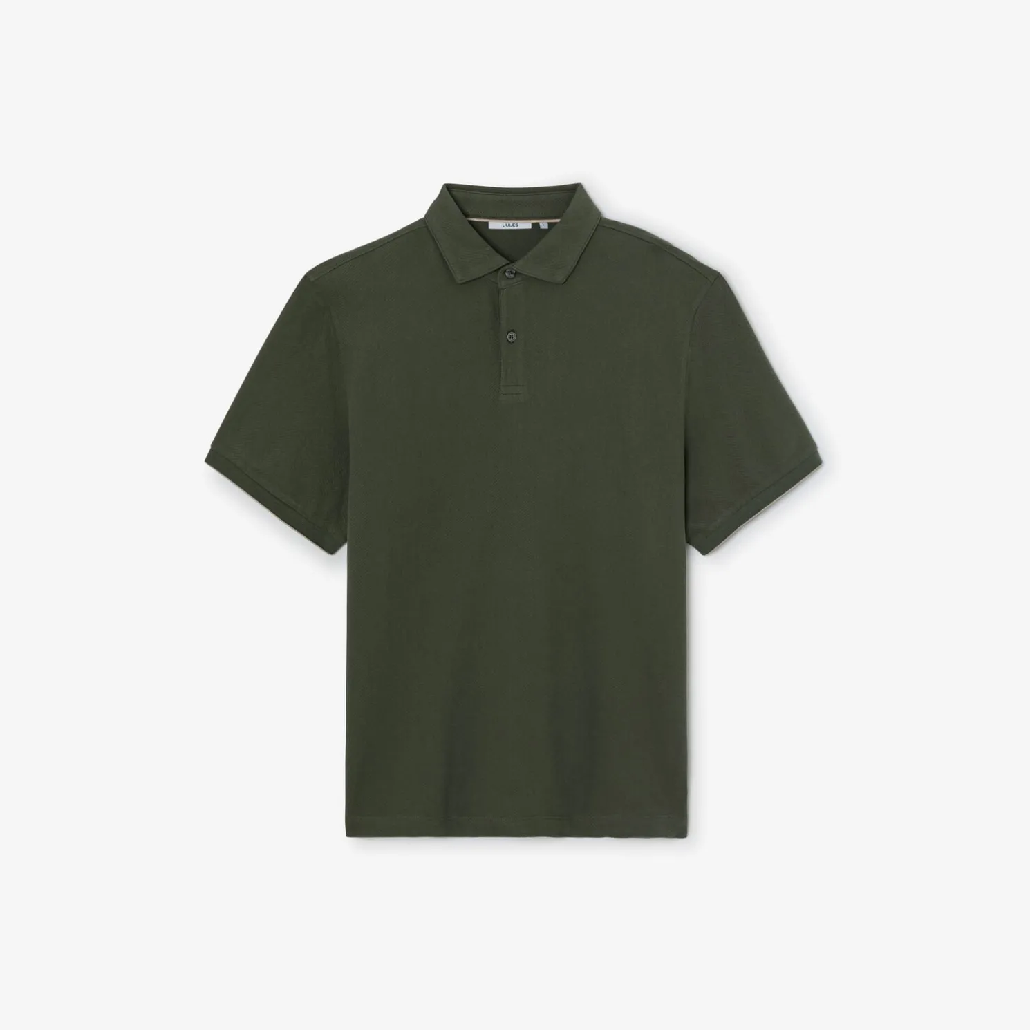 Polo met korte mouwen, visgraatmotief en Italiaans