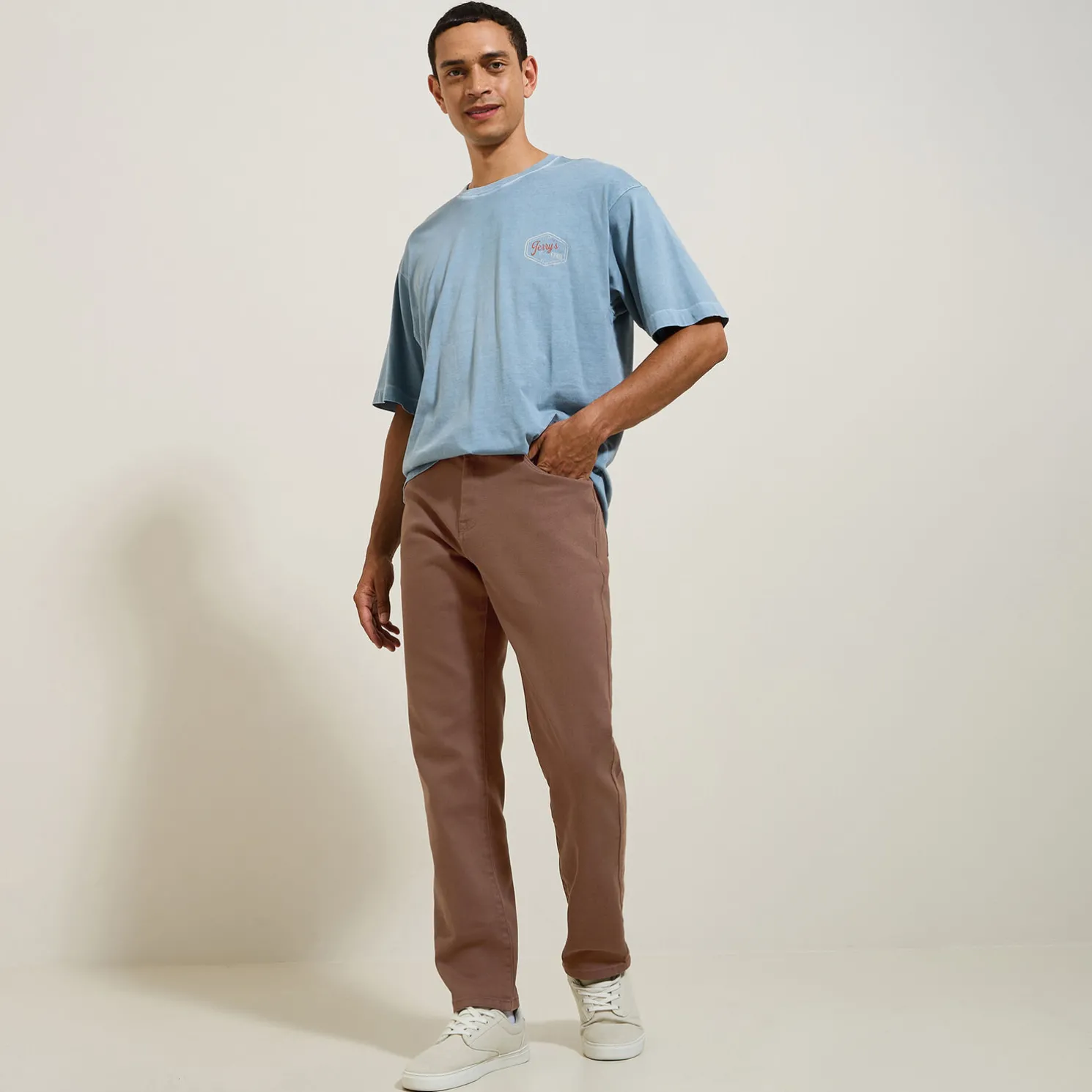 Regular broek met vijf zakken