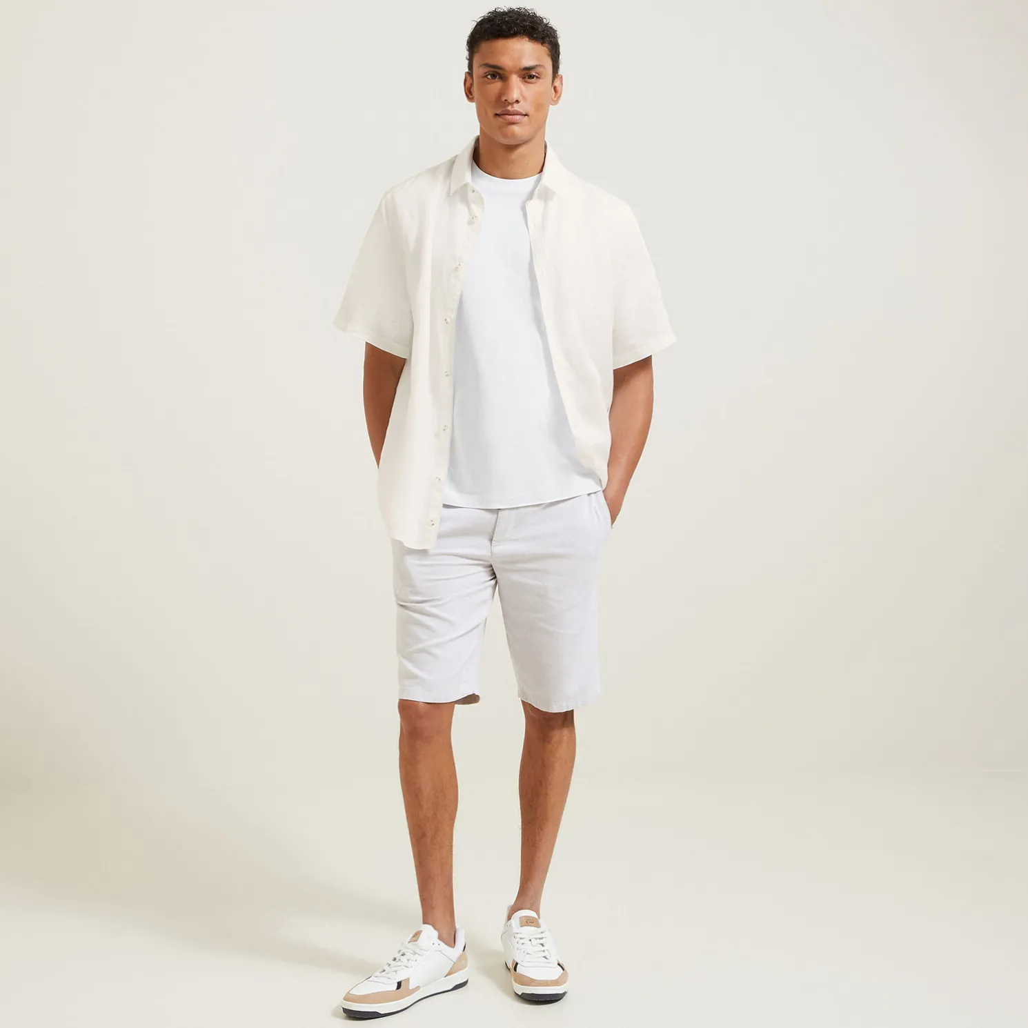 Regular effen hemdje in linnen