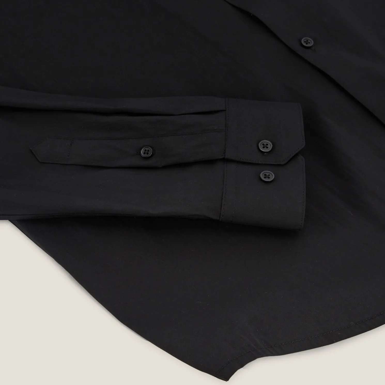 Regular effen hemd in katoen, nylon en elastaan