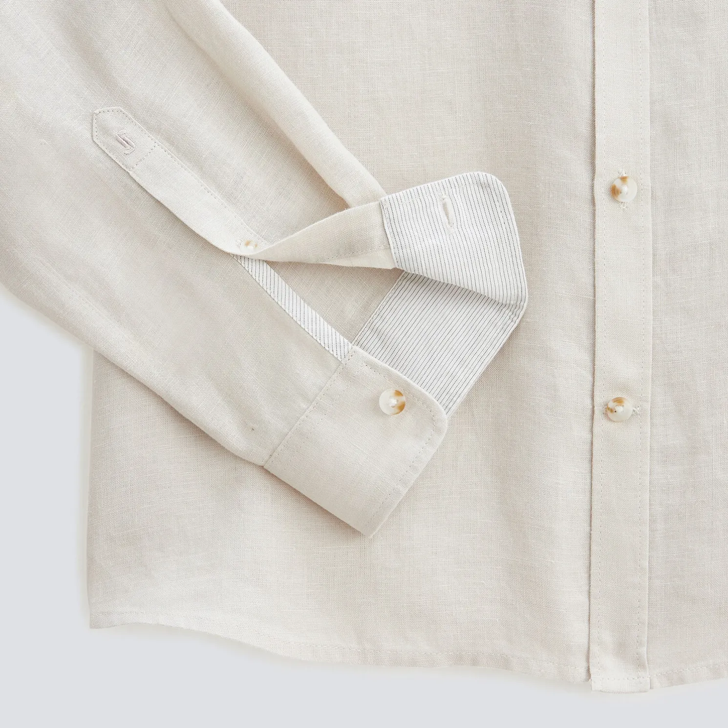 Regular effen hemd in linnen