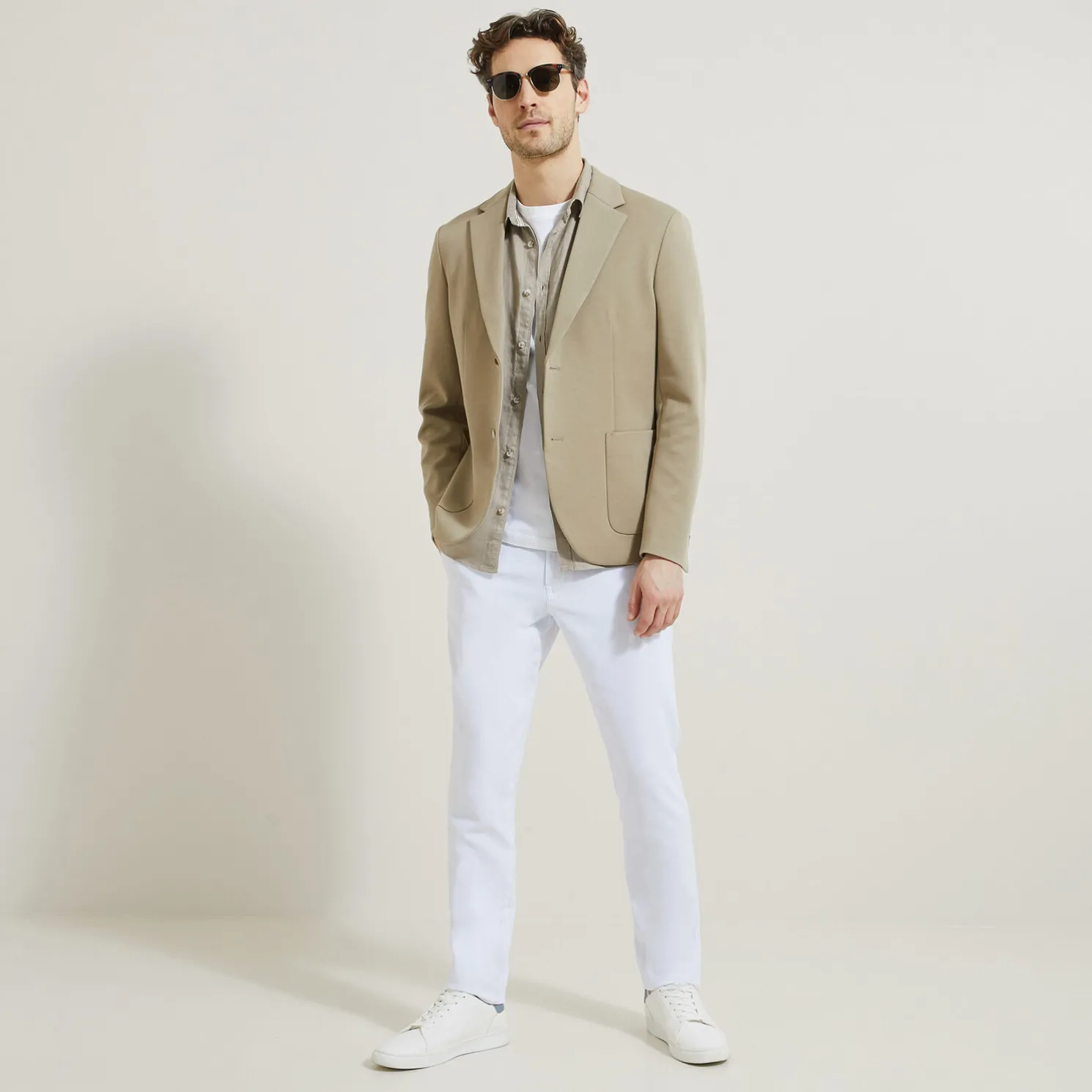 Regular effen hemdje in linnen