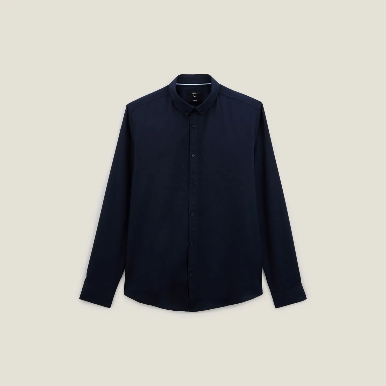 Regular effen hemd in biokatoen