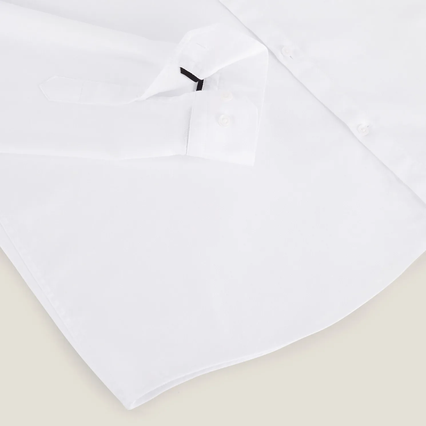 Regular effen hemd in biokatoen