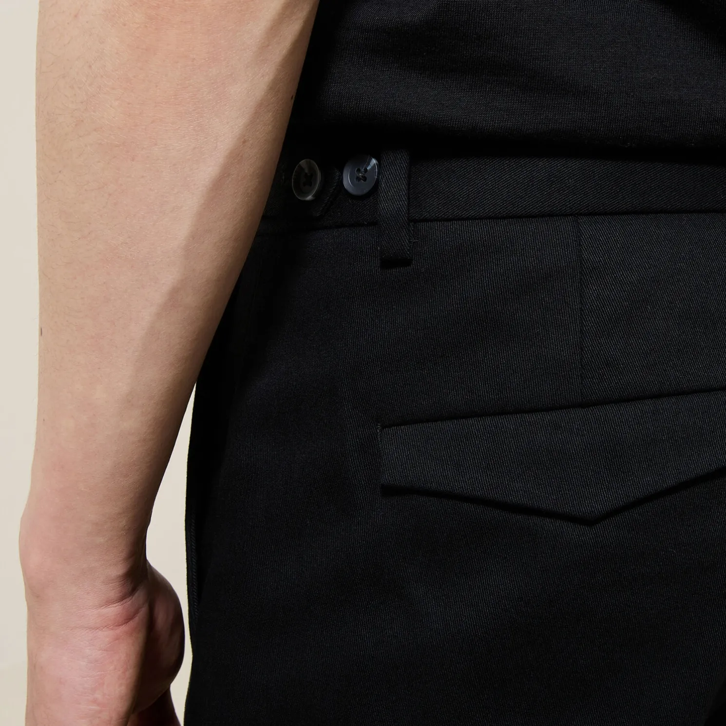 Regular fit twill broek