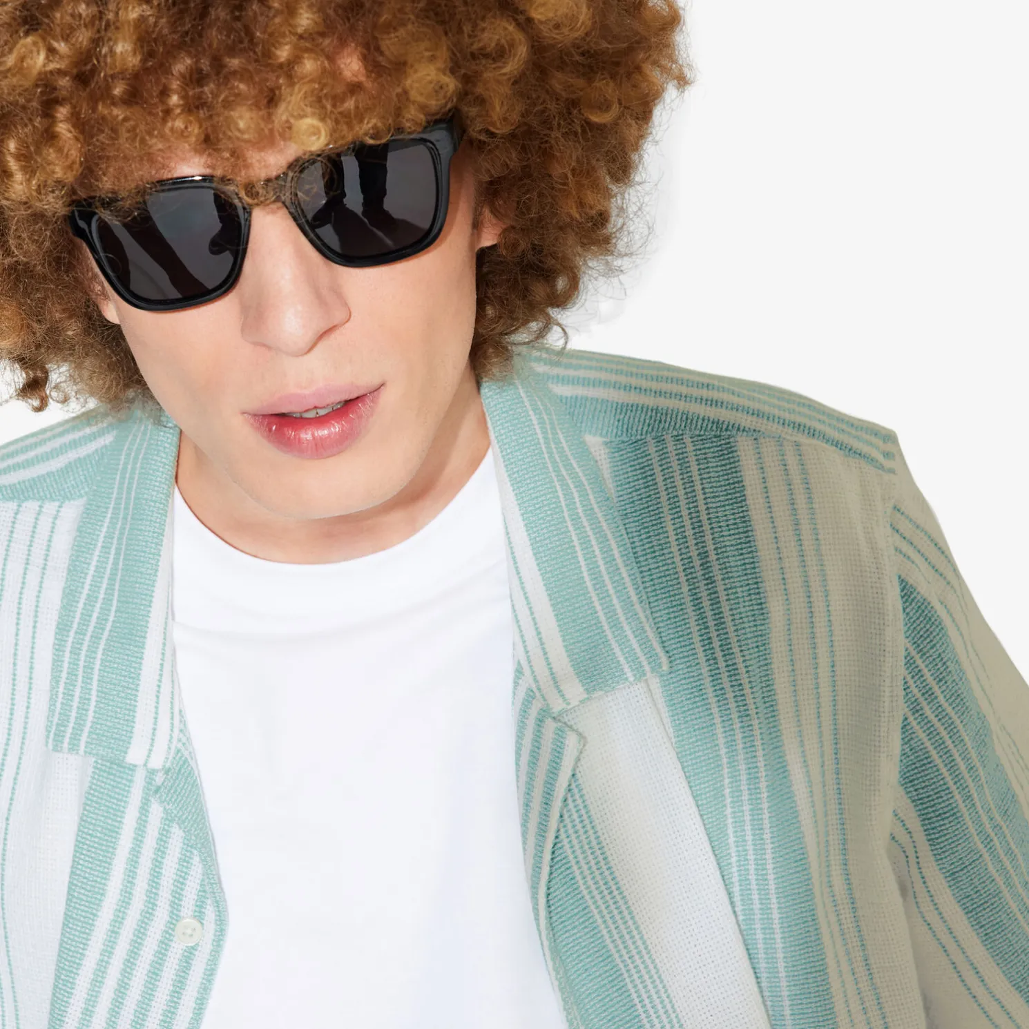 Regular gestreept hemdje in geweven katoen