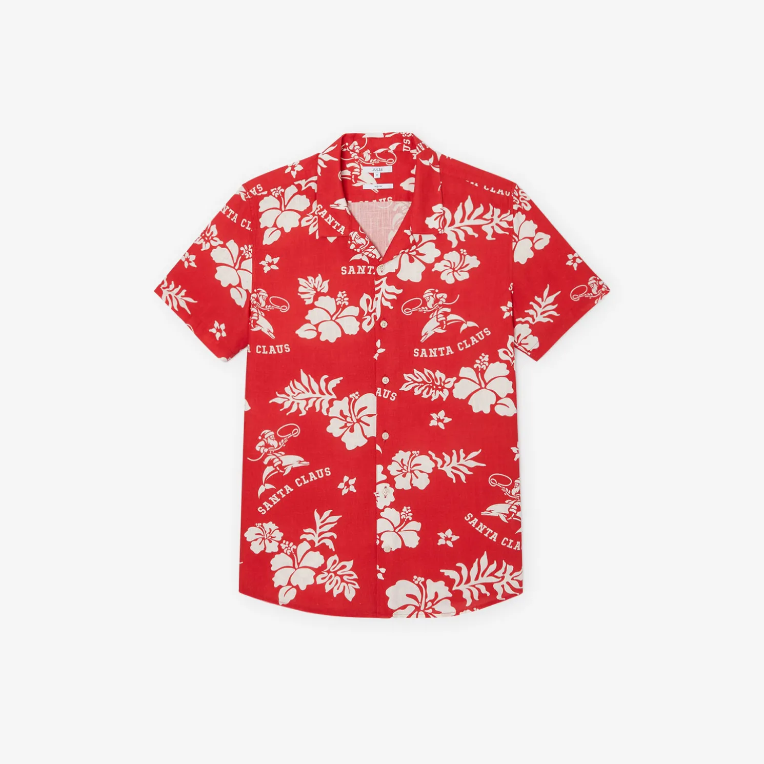 Regular hemdje met landschapsprint in gevlamd kato