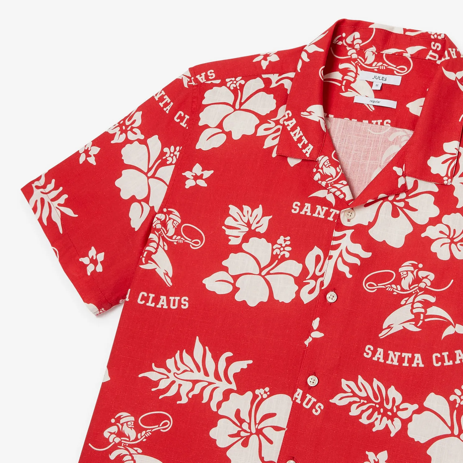 Regular hemdje met landschapsprint in gevlamd kato