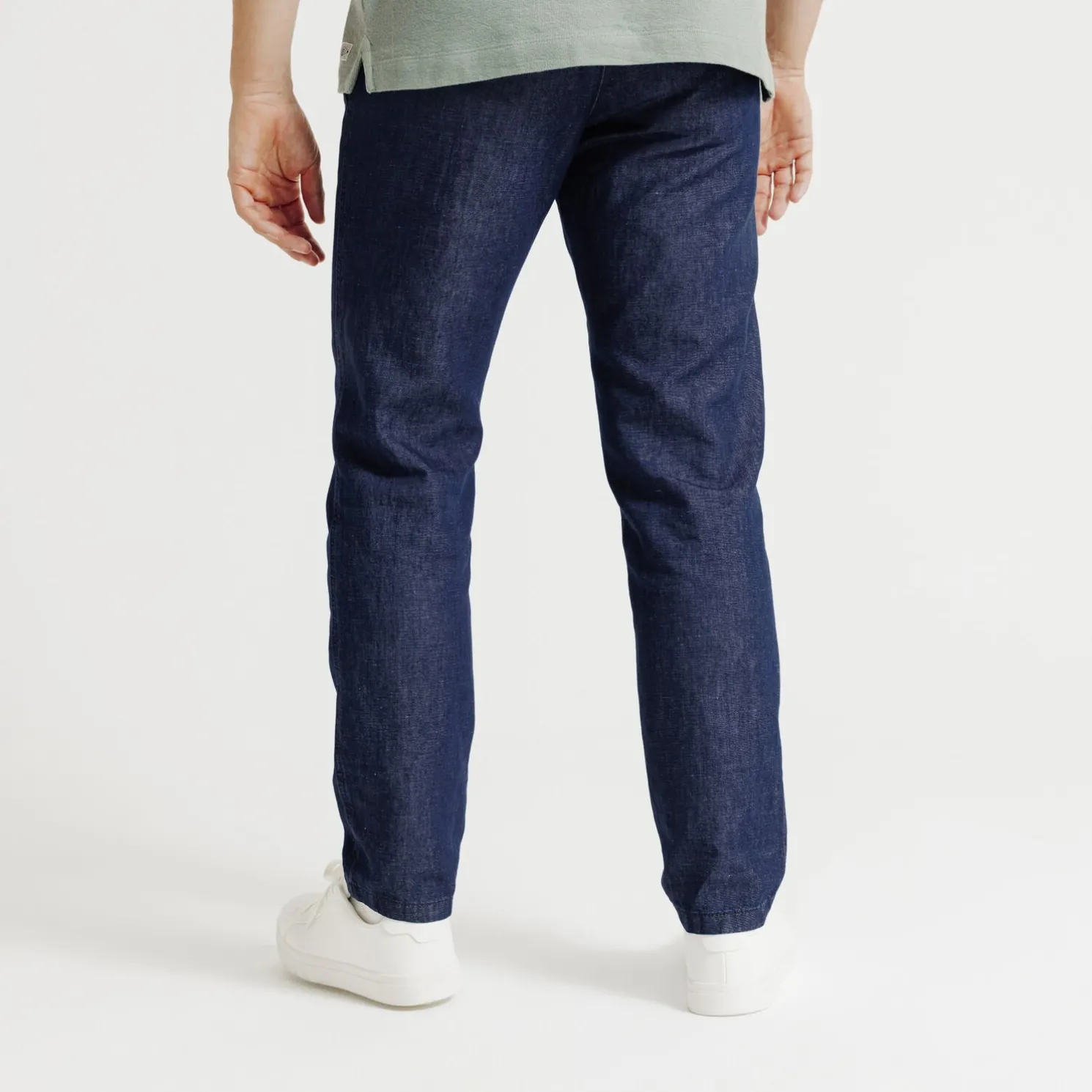 Relax jeans met linnen