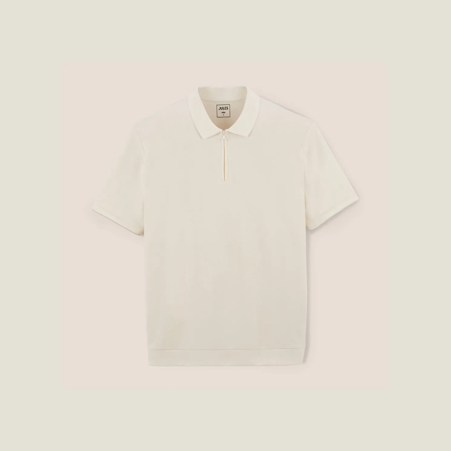 Relax polo in textuurstof met korte mouwen en polo