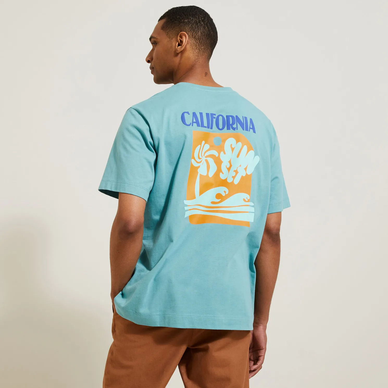 Relax T-shirt met print op voor-en achterkant