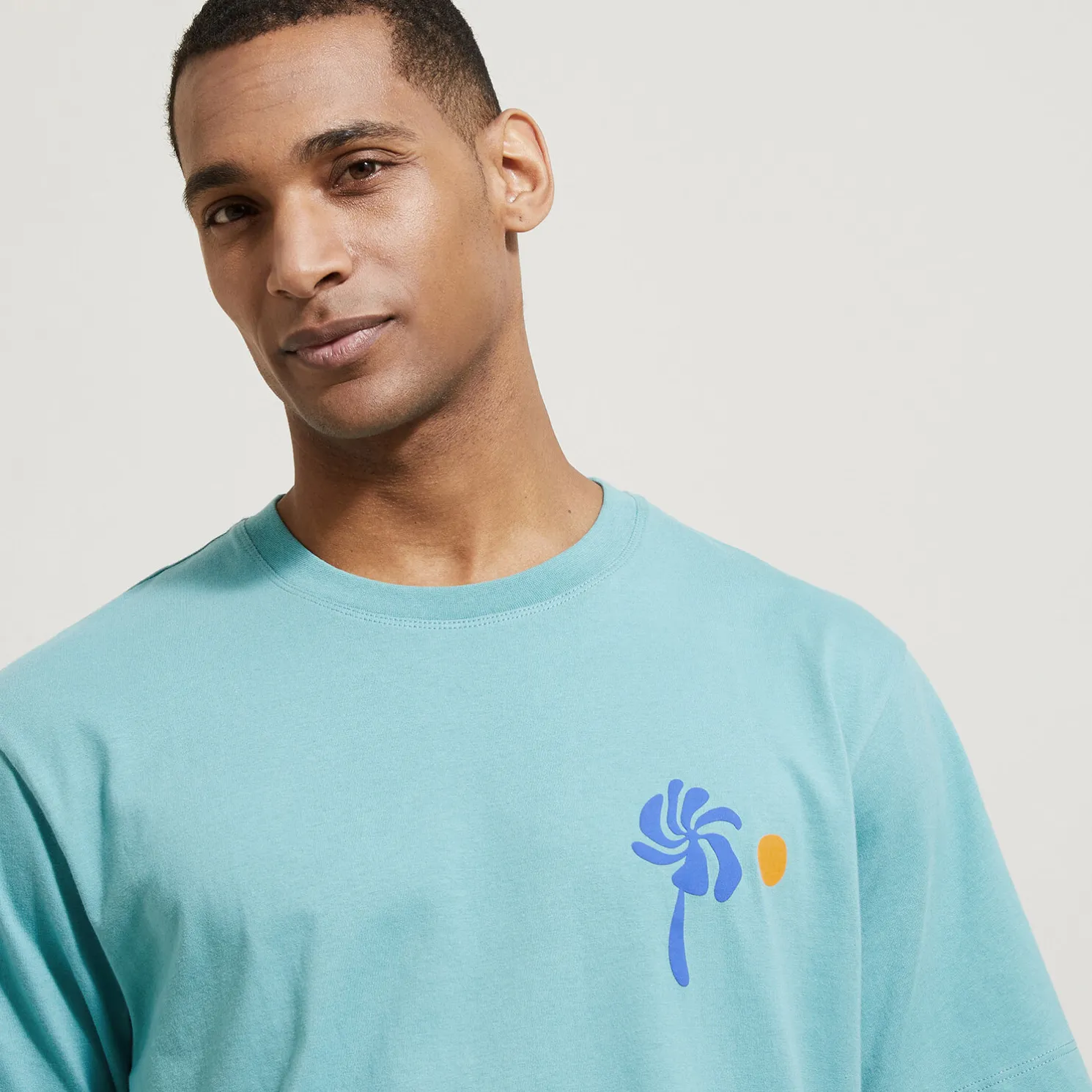 Relax T-shirt met print op voor-en achterkant