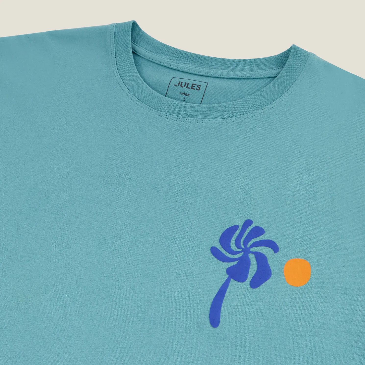 Relax T-shirt met print op voor-en achterkant