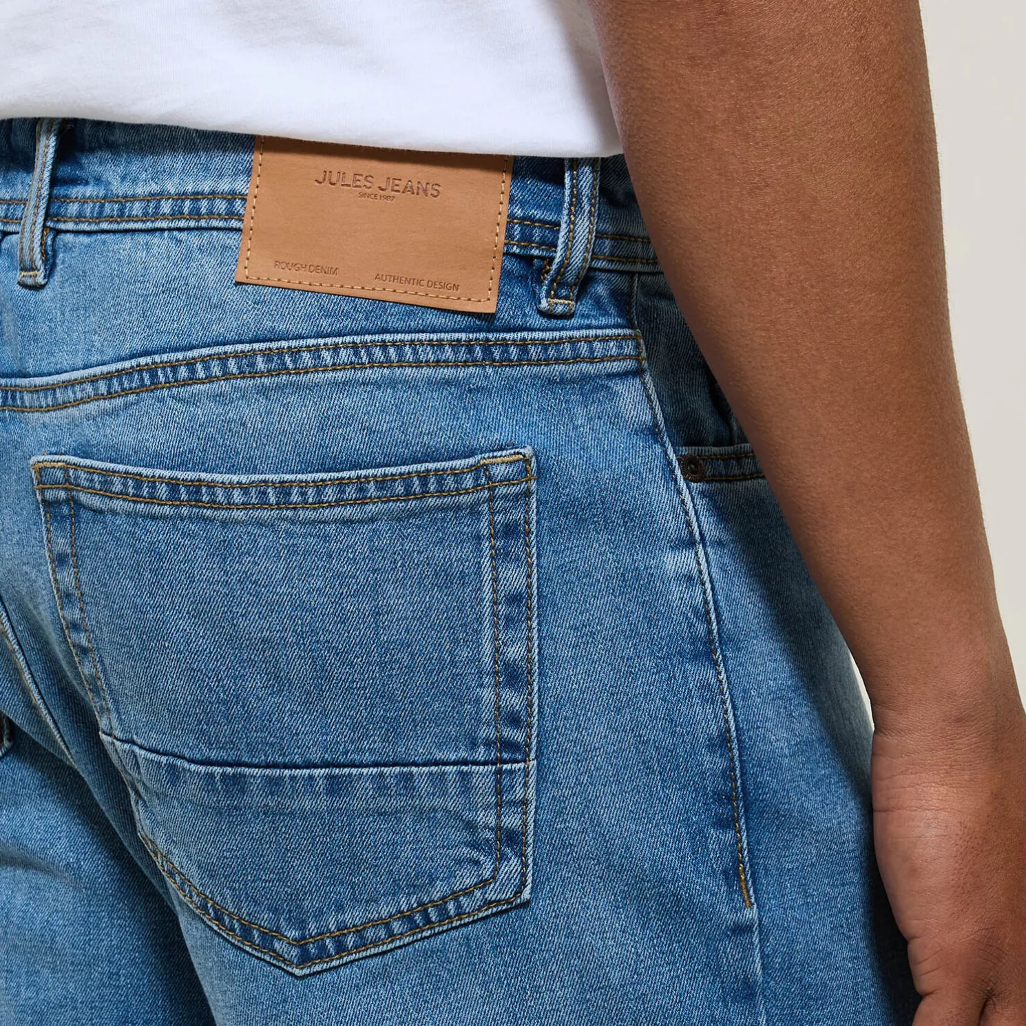 Relaxte jeans, 3 lengtes, in gerecycled katoen