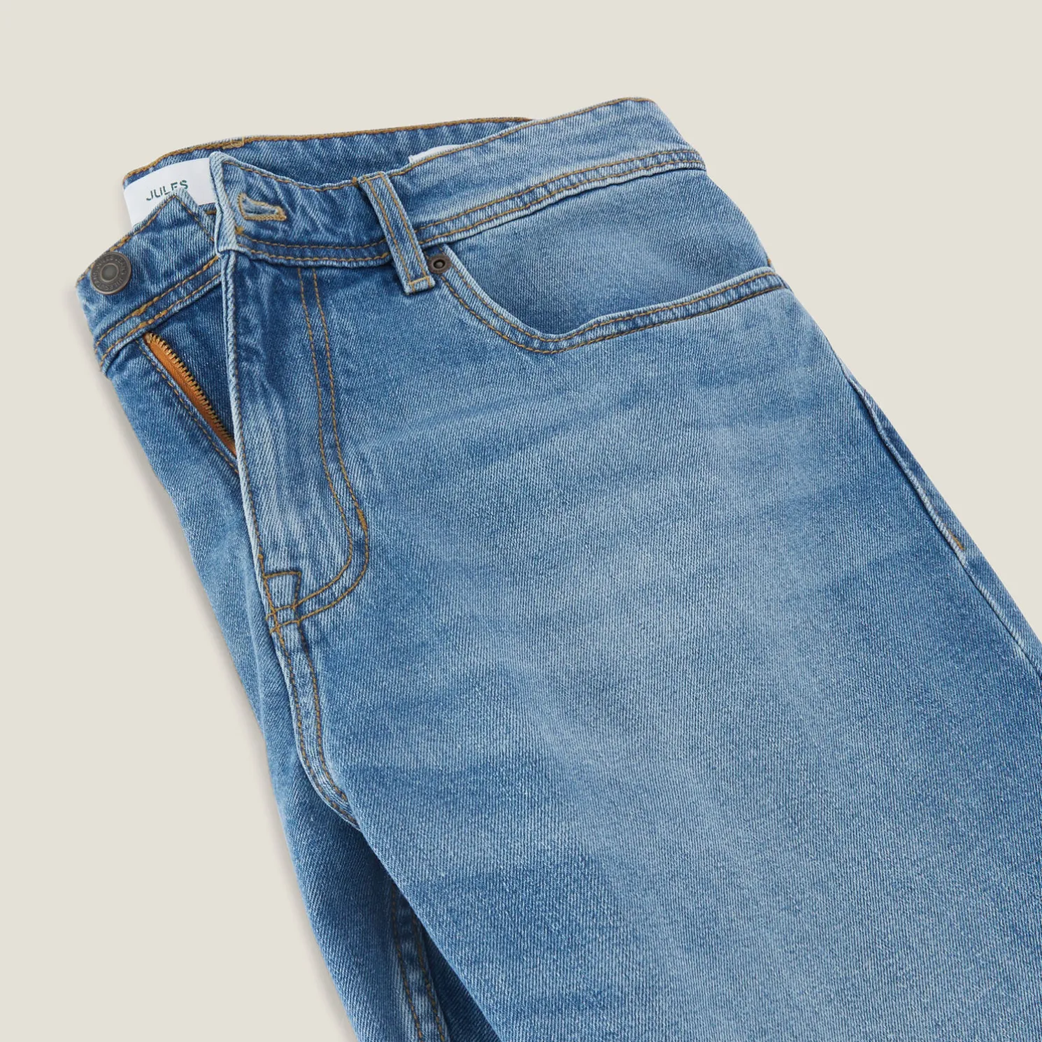 Relaxte jeans, 3 lengtes, in gerecycled katoen
