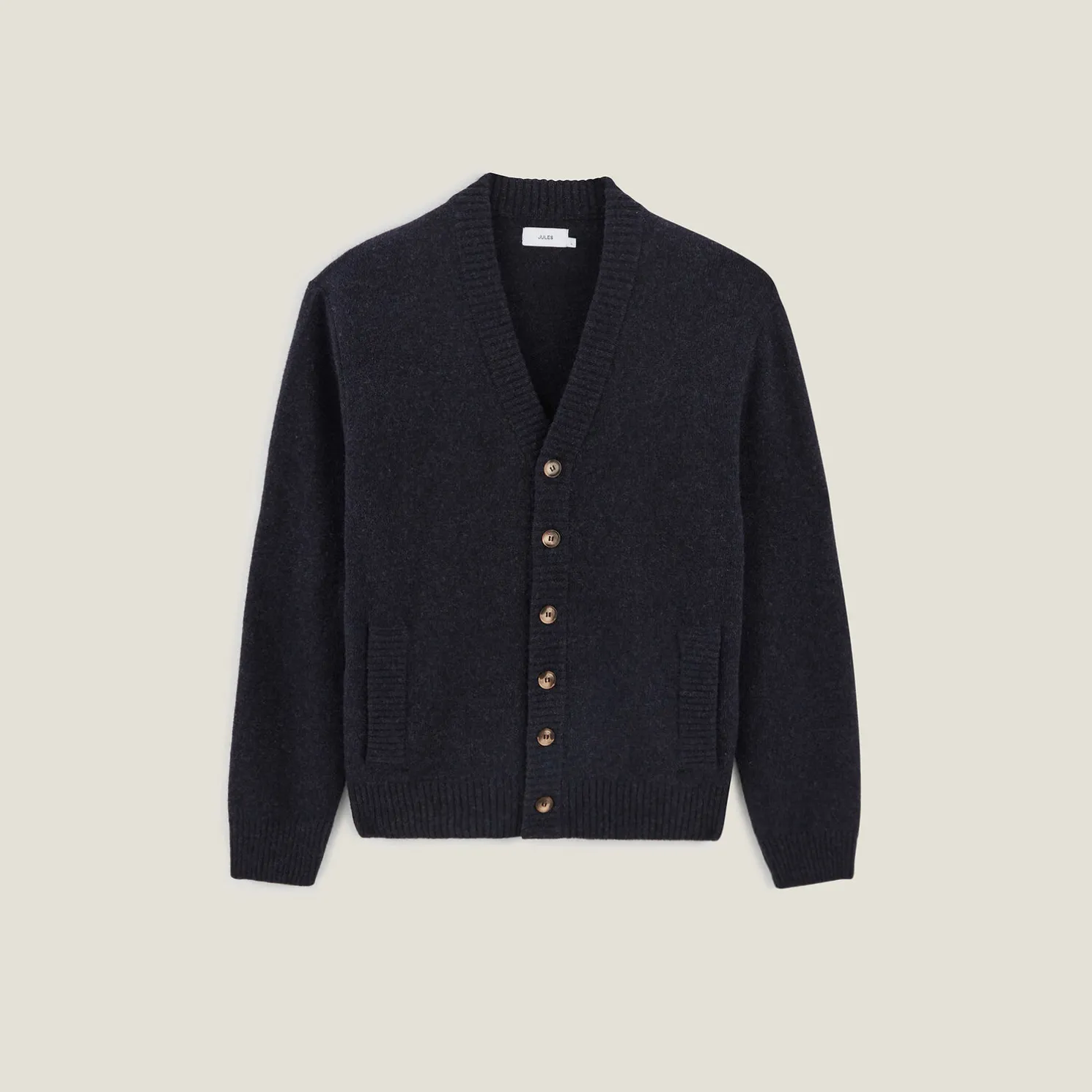 Ribstof gilet-vestje met knopen