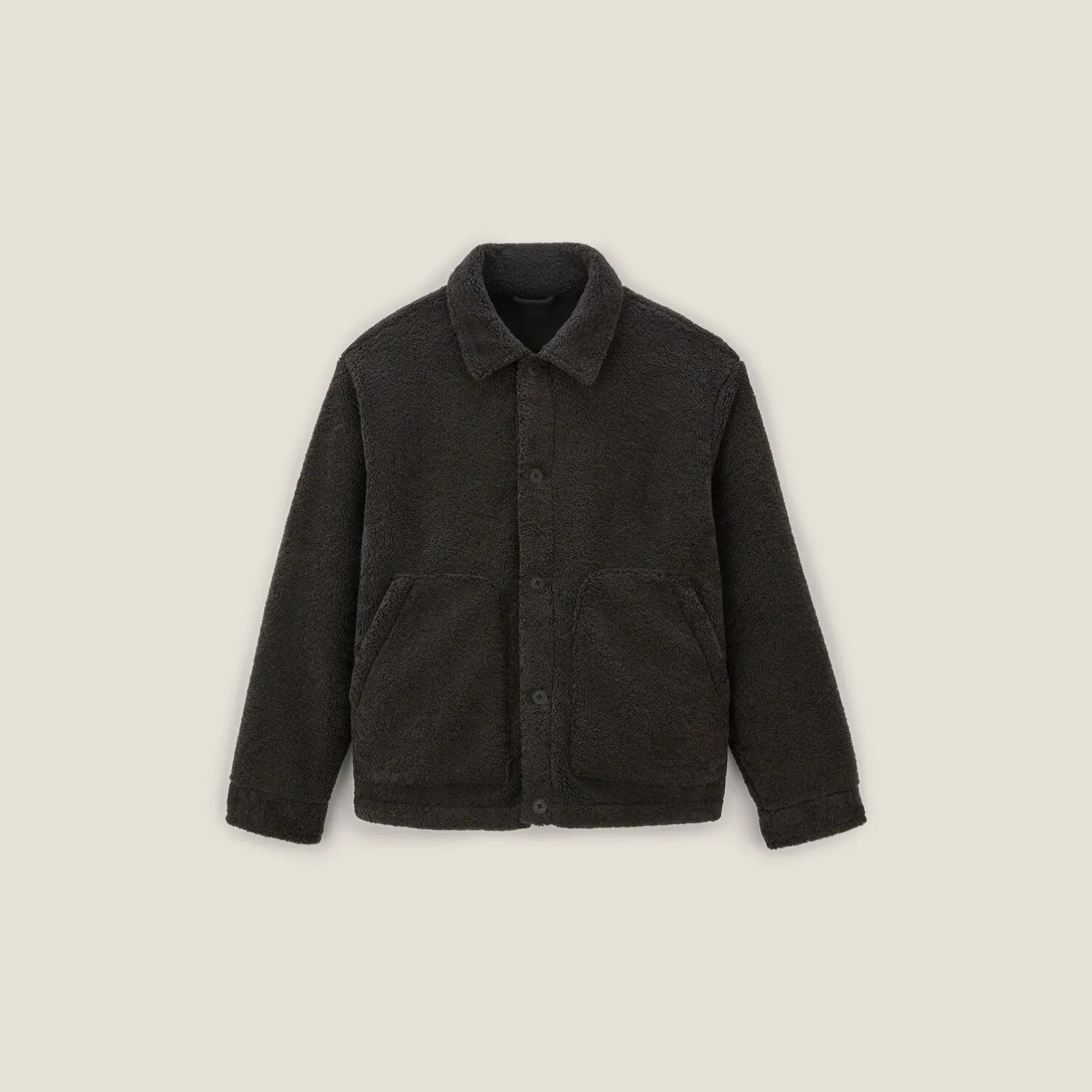 Sherpajack met hemdskraag