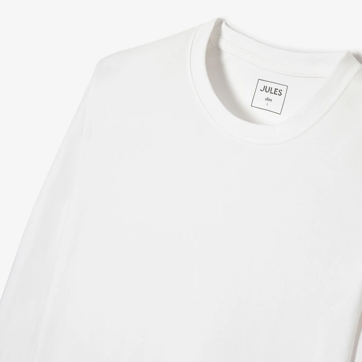 Slim basic T-shirt met ronde hals