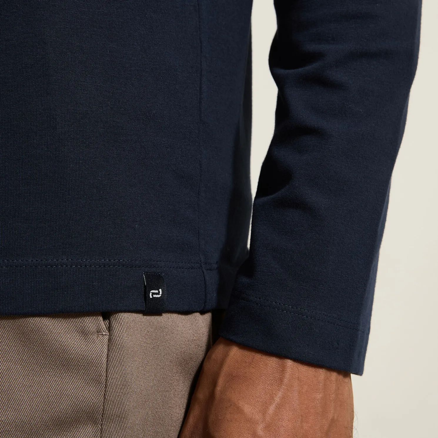 Slim basic T-shirt met ronde hals