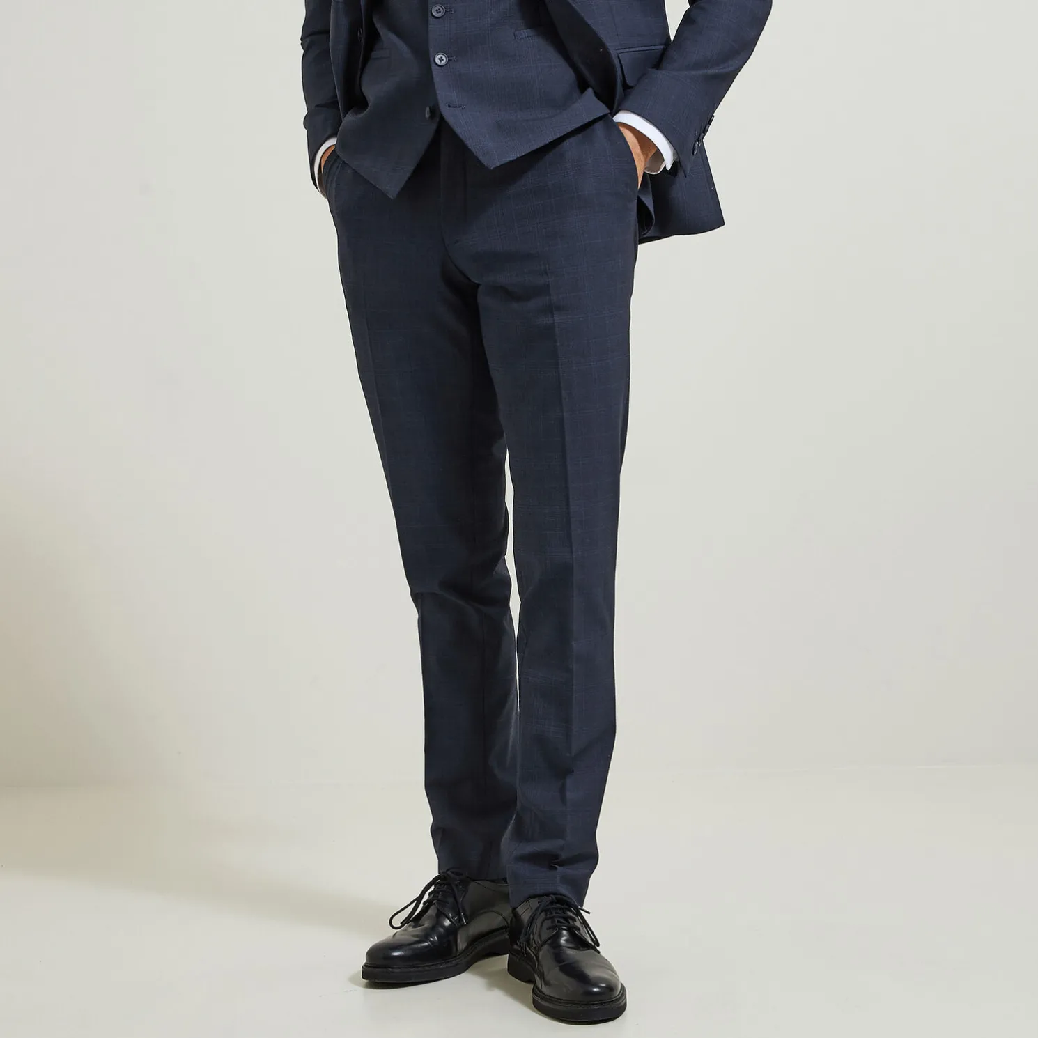 Slim geruite kostuumbroek