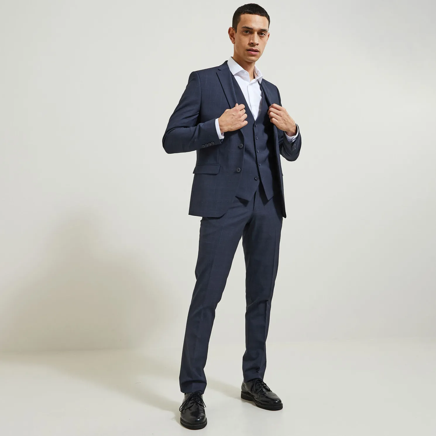 Slim geruite kostuumbroek