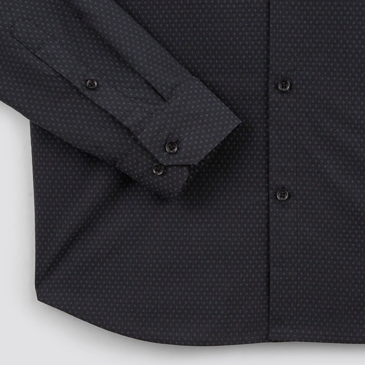 Slim hemd in biokatoen met jacquard microprint