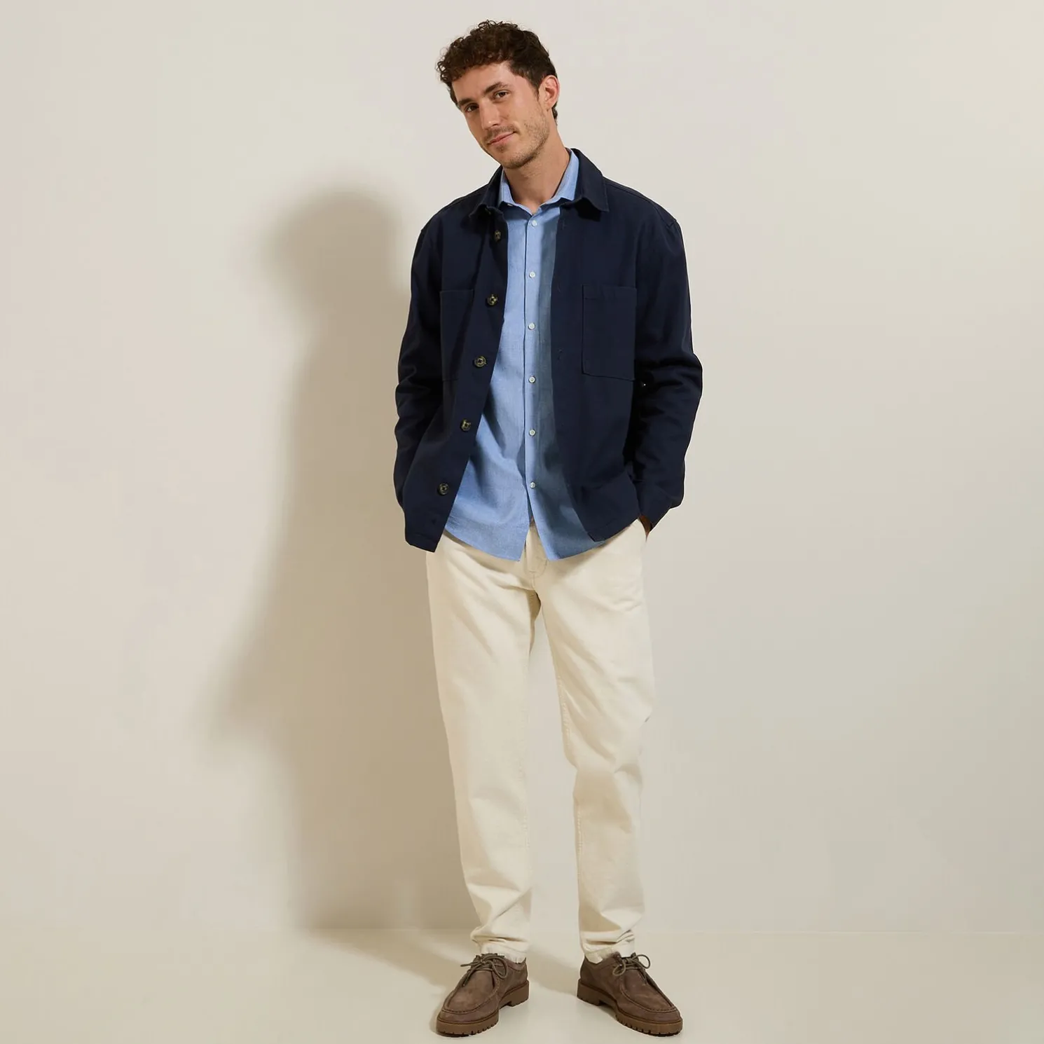 Slim hemd in flanelkatoen