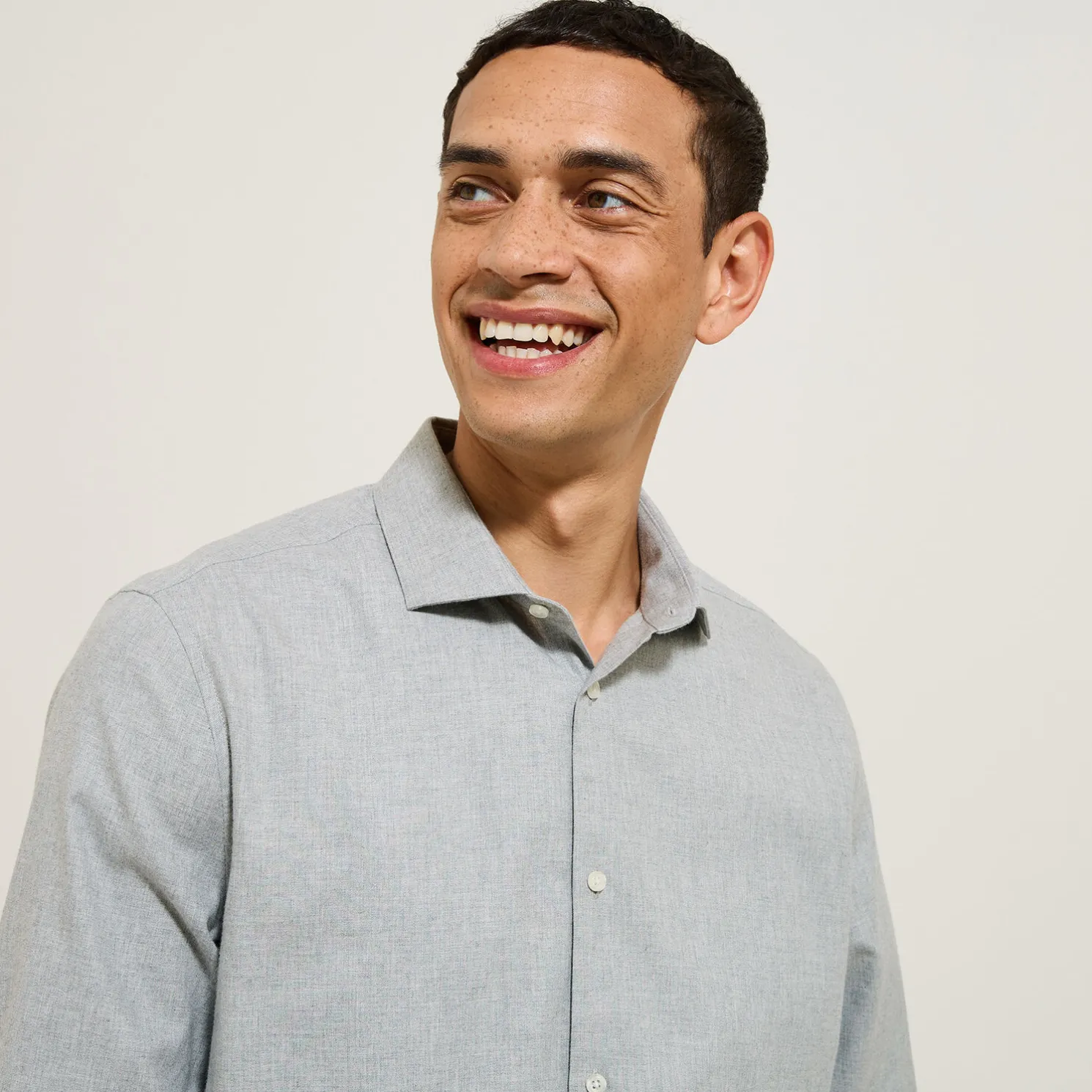 Slim hemd in flanelkatoen